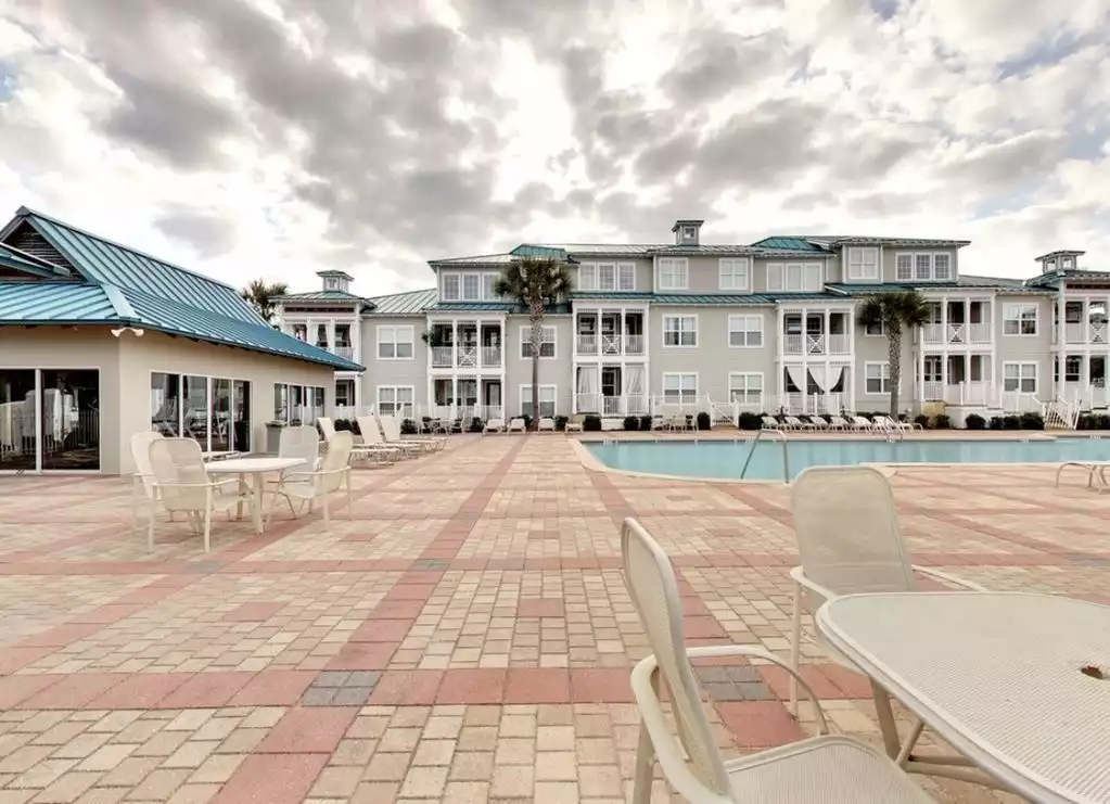 Community pool patio area